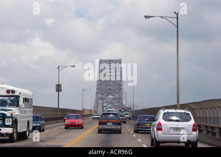 Puente de Las Américas, Brücke der Amerikas, Thatcher Ferry Bridge, Panama City, Republik von Panama, Mittelamerika Stockfoto