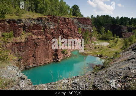 Roten Schieferbergwerk Granville New York Washington County Stockfoto