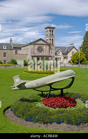 Blumenbeete in der Grant Park Gardens Forres Moray Grampian Region Stockfoto