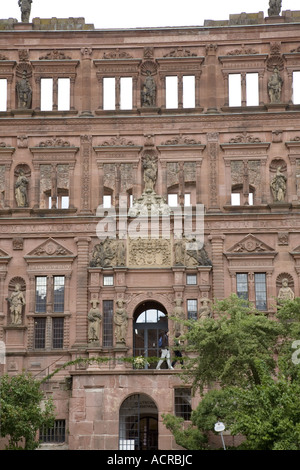 Schloss (Burg) und Deutsches Apotheken Museum (Deutsch Pharmceutical), Heidelberg, Deutschland Stockfoto