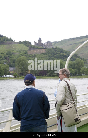 Romantische Burg Burg Stahleck, Bacharach, Rhein, Rhein, Deutschland Stockfoto