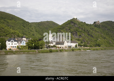 Kloster Bornhofen, Kamp-Bornhofen, romantischer Rhein, Rhein, Deutschland Stockfoto