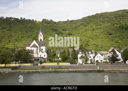 Kloster Bornhofen, Kamp-Bornhofen, romantischer Rhein, Rhein, Deutschland Stockfoto