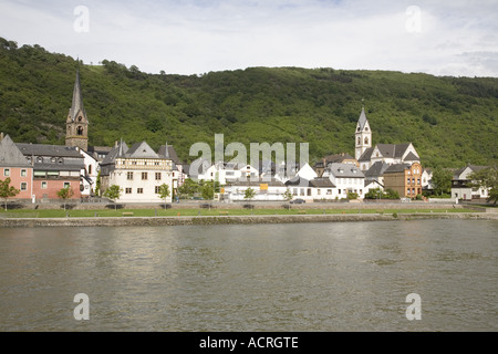 Kloster Bornhofen, Kamp-Bornhofen, romantischer Rhein, Rhein, Deutschland Stockfoto