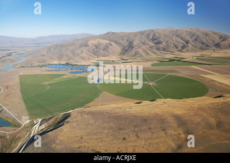 Riesige Rotary-Bewässerung-Schema in der Nähe von Twizel Mackenzie Country Südinsel Neuseeland Stockfoto