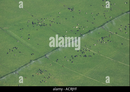 Riesige Rotary-Bewässerung-Schema in der Nähe von Twizel Mackenzie Country Südinsel Neuseeland Stockfoto