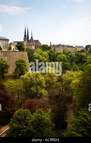 Luxemburg-Stadt und Petrusse Tal Stockfoto