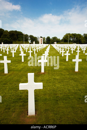 Krieg Gräber auf den amerikanischen Soldatenfriedhof, Stadt Hamm, Luxemburg, Europa Stockfoto