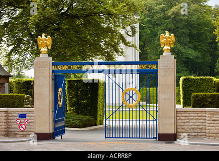 Eingangstore des amerikanischen militärischen Friedhof Hamm Stadt Luxemburg Luxemburg Europa Stockfoto