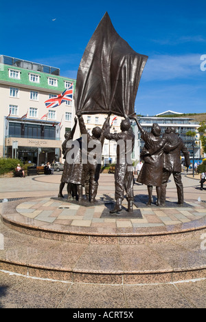 Dh Befreiung Statue Square St Helier Jersey Weltkrieg Kanalinseln deutsche Besetzung Stockfoto