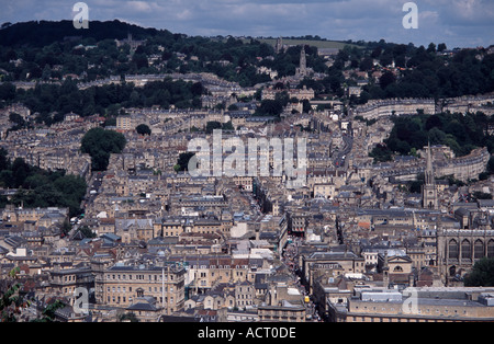 Blick auf Bad aus Buchenholz Cliff Bath Spa, Somerset, England UK Stockfoto