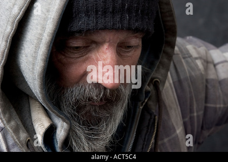 Thomas Anderson 53 Jahre alte Vietnam Tierarzt 26 Jahre obdachlos Januar 2004 Tucson AZ USA Stockfoto