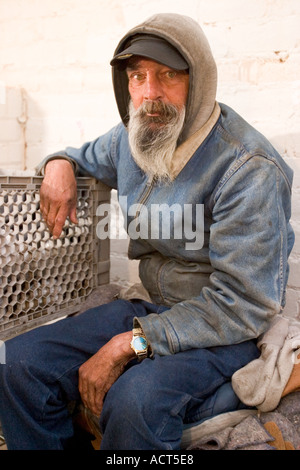 Thomas Anderson 53 Jahre alte Vietnam Tierarzt 26 Jahre obdachlos 2004 Tucson AZ USA Stockfoto