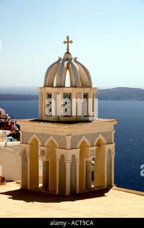 Griechische Orthdox Kirche Santorini Kykladen Griechenland Stockfoto