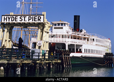 'Ferry Boat Eureka, "Hyde Street Pier", "San Francisco" Maritime National Historical Park' Stockfoto