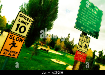 Stadtpark. Pinedale. Wyoming State. USA Stockfoto