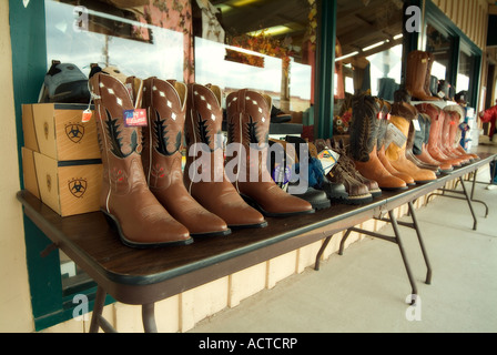 Stiefel Shop. Pinedale. Wyoming State. USA Stockfoto