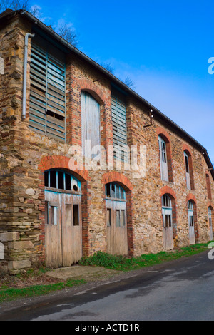 Gebäude in der alten Gerberei in Bain-de-Bretagne-Frankreich Stockfoto