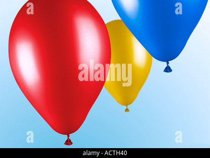 viele bunte Luftballons-Viele Ballons bunt Stockfoto