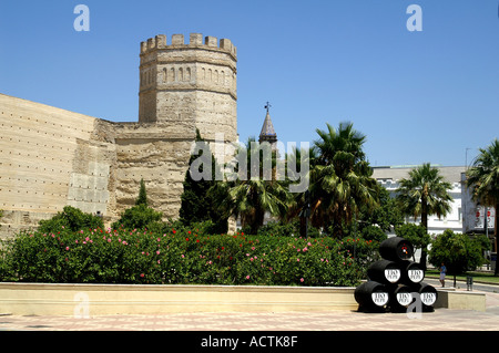 Jerez De La Frontera Provincia de Cádiz Spanien Alcazar Turm Stockfoto