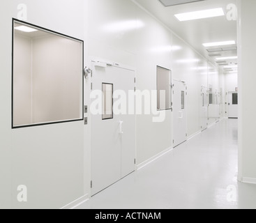 Pharmazeutische Biotechnologie sterilen Reinraum Flur, Philadelphia, USA Stockfoto