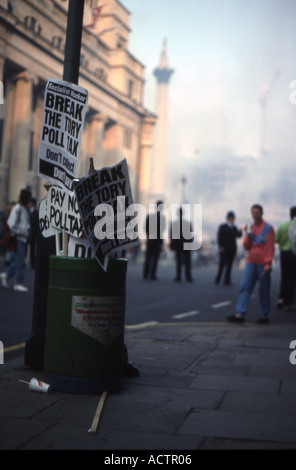 Poll Tax Riots, London Stockfoto