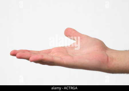 Offener Hand hautnah Stockfoto
