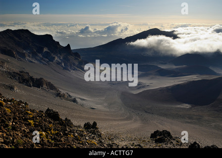 Die Spitze der Haleakala Krater auf Maui auf Hawaii Koolau Lücke Stockfoto