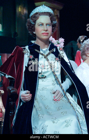 QUEEN ELIZABETH II. in Royal London Wax Museum Stockfoto