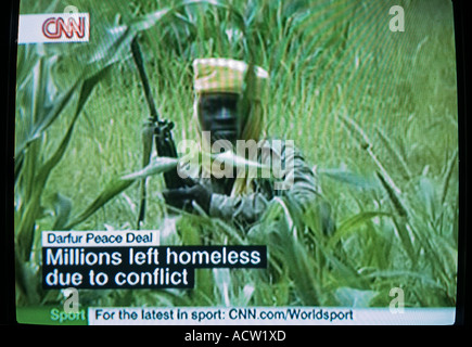 CNN News Bulletin Screenshot Stockfoto