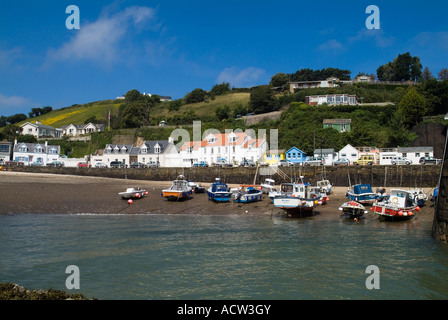 Dh Rozel ST MARTIN JERSEY East Coast Village Waterfront Boote und Harbor Bay Stockfoto