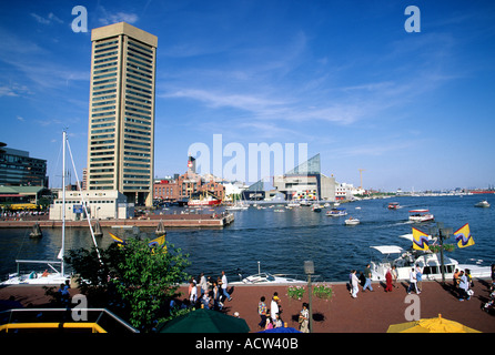 Baltimore Harbor und World Trade Center Baltimore Maryland USA Stockfoto