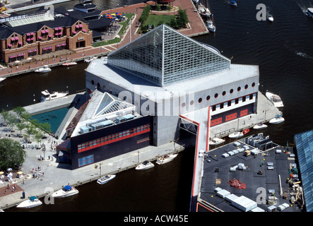 Luftaufnahme des National Aquarium Baltimore Maryland USA Stockfoto