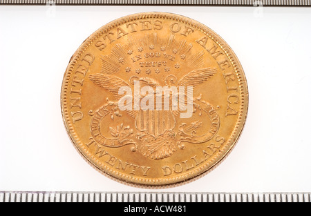 USA auf Gott vertrauen wir Münze Stockfoto