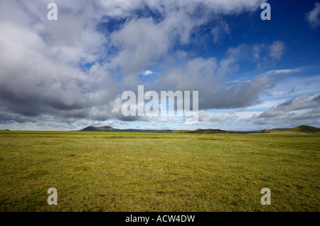 Berglandschaft in der Nähe des Flusses Skafta im Hochland von Island Stockfoto