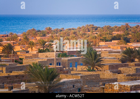 Blick auf den Sonnenuntergang von Hadibu die größte Siedlung der Insel Sokotra Jemen Stockfoto