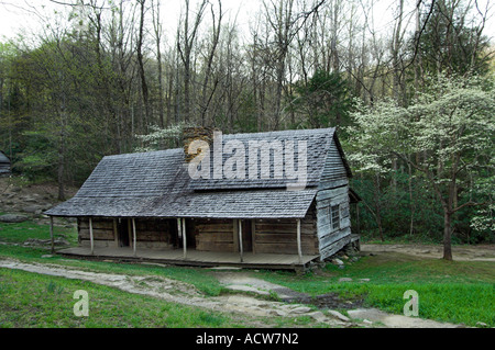 Noah Bud Ogle Ort im Frühjahr neben LeConte Creek in den Great Smoky Mountain National Park-USA Stockfoto