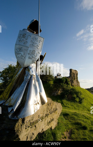 Statue von Llewelyn ap Gruffydd von Toby und Gideon Peterson Llandovery Llanymddyfri Carmarthenshire west wales UK Stockfoto