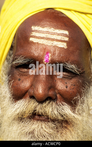 Sadu, Hindu wandernden Heiliger oder wandernder Mönch, Indien, Stockfoto