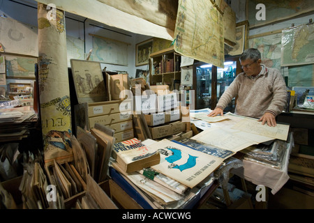 Altes Buch und Karten shop-Buenos Aires-Argentinien Stockfoto