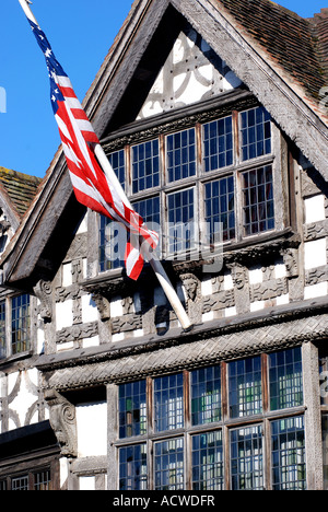 Harvard House, Detail Fassade, Stratford-upon-Avon, Warwickshire, England, UK Stockfoto