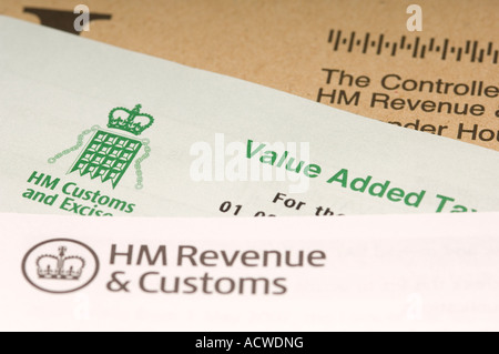 Mehrwertsteuer schreiben Rückkehr HMRC England UK Vereinigtes Königreich GB Grossbritannien Stockfoto