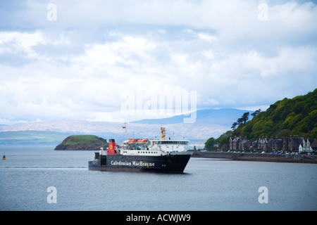 Caledonian MacBrayne Fähre in den Hafen Hafen in Oban Argyll Scotland UK United Kingdom GB Großbritannien britische Inseln Stockfoto