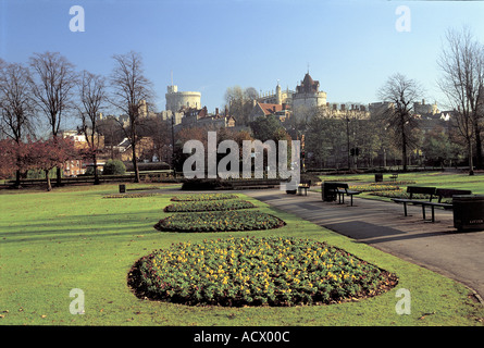 Blick über den Park von Windsor Castle Stockfoto