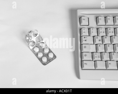 Tablets und Computer-Tastatur Stockfoto