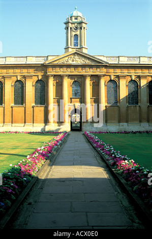 Vorderen Quad der Queens College Oxford Stockfoto