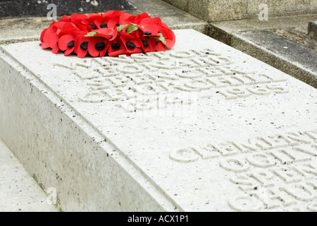 Sir Winston Churchill s Grabstein Bladon Dorf Oxford England Stockfoto