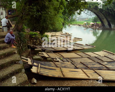 Der Yulong River Valley in Guanxi Provinz, China Stockfoto