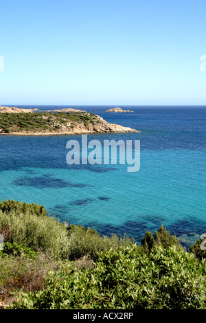 Bunte Meer in der Nähe von Cape Malfatano (Capo Malfatano) - Cagliari, Sardinien, Italien. Stockfoto