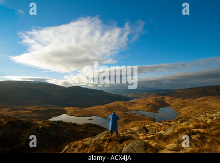 Die Glenhead Seen von Craiglee, Dungeon Range, im Galloway Hills, Dumfries and Galloway, Schottland, Großbritannien Stockfoto